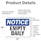 Signmission Empty Daily, 24 in W x Rectangle, Vinyl Decal OS-2PACK-NS-D-1824-L-12025 - alternate 3